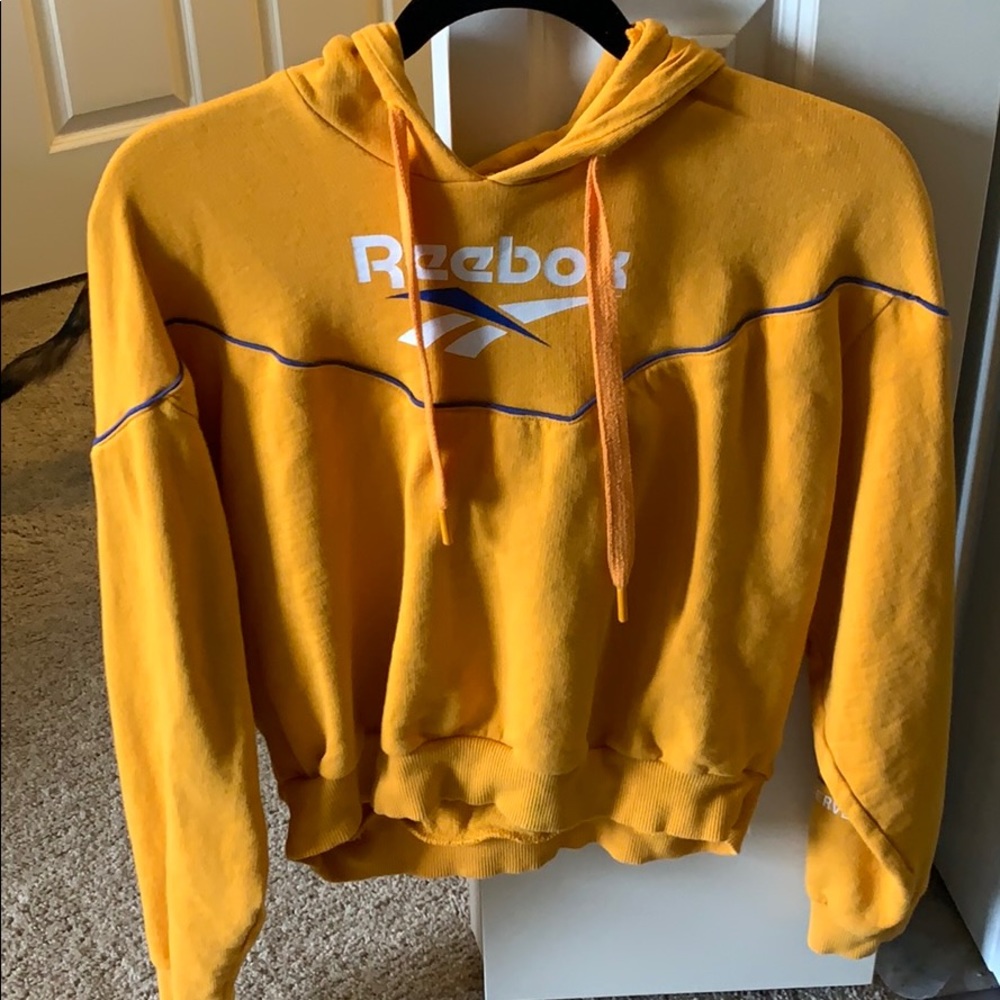 Reebok gold crop hoodie